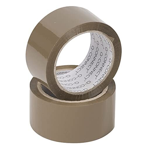Precinto adhesivo de polipropileno, marrón, 48 mm, 50 m - Q-Connect Precinto adhesivo de polipropileno, marrón, 48 mm, 50 m - Q-Connect