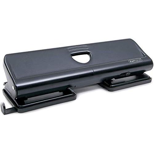 Rapesco 1054 720 - Perforadora metálica de papel de 4 agujeros con capacidad para perforar 22 hojas, color negro Rapesco 1054 720 - Perforadora metálica de papel de 4 agujeros con capacidad para perforar 22 hojas, color negro