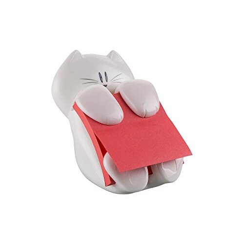 Dispensador de notas Post-It Z en forma de gato, incluye 1 bloc de notas de 90 hojas de 76×76 rosa