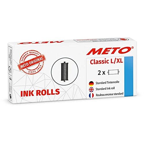 Rodillos de tinta negra para etiquetadoras Meto Classic L, XL Rodillos de tinta negra para etiquetadoras Meto Classic L, XL