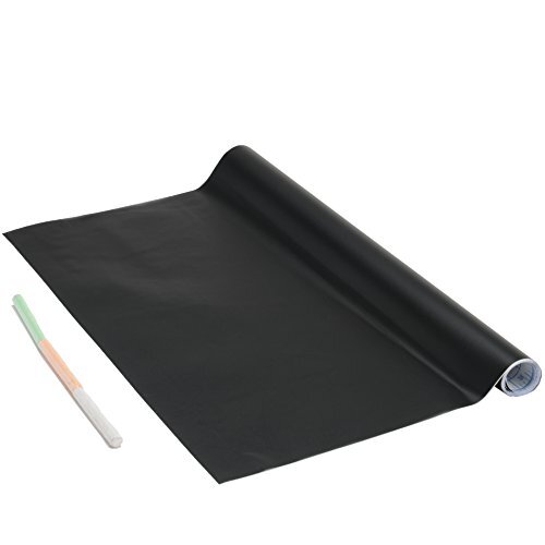 Lámina de pizarra autoadhesiva negra con 3 tizas, 67.5 cm × 1.5 m, espesor 150 µ - Venilia Lámina de pizarra autoadhesiva negra con 3 tizas, 67.5 cm × 1.5 m, espesor 150 µ - Venilia
