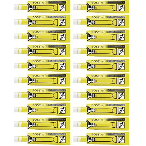 Caja 20 recambios de tinta amarilla para Stabilo Boss Original