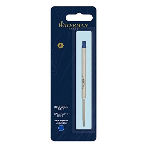 Recambio para bolígrafo Waterman, punta mediana, tinta azul Recambio para bolígrafo Waterman, punta mediana, tinta azul