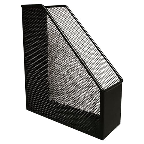 Revistero de rejilla metálica, 87×295×250 mm, color negro - Q-Connect Revistero de rejilla metálica, 87×295×250 mm, color negro - Q-Connect