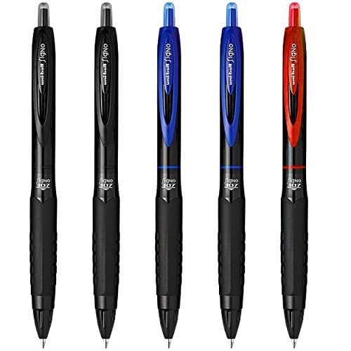 Set 5 rollers retráctiles Uni-Ball Signo UMN-307 (2 negros, 2 azules, 1 rojo) Set 5 rollers retráctiles Uni-Ball Signo UMN-307 (2 negros, 2 azules, 1 rojo)