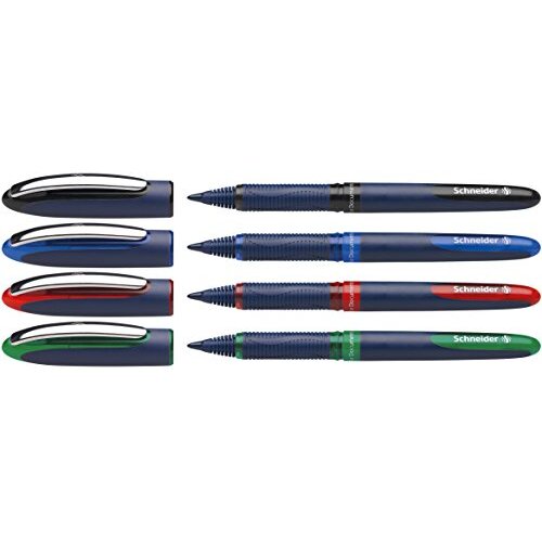 Pack 4 roller de tinta líquida, con capuchón (negro, rojo, azul y verde) - Schneider One Business Pack 4 roller de tinta líquida, con capuchón (negro, rojo, azul y verde) - Schneider One Business