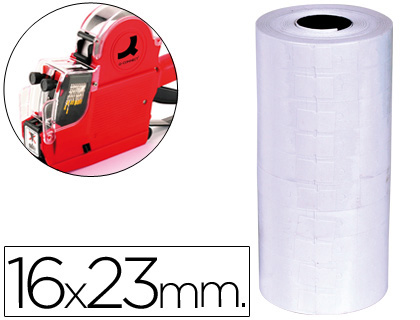 Rollo 700 etiquetas blancas de 16x23 mm (2L, 10D)