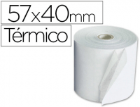 Rollos papel térmico 57x40 envase de 10 unidades