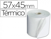 Rollos papel térmico 57x45 envase de 10 unidades