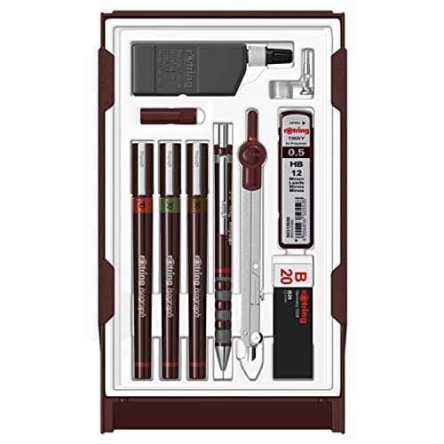 Rotring Isograph Master Set - Set de geometría (0.1 mm, 0.3 mm, 0.5 mm)