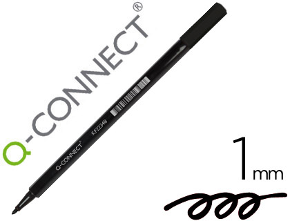 Rotulador punta fibra cónica 1 mm Q-Connect negro