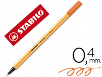 Rotulador Stabilo Point 88, color naranja, 88/54