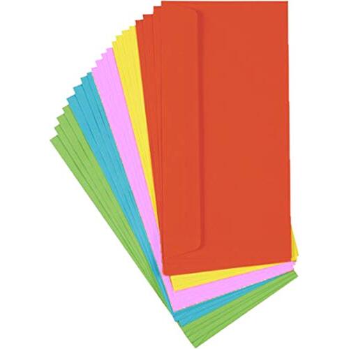 Pack 20 sobres americanos de colores, formato alargado (110×220 mm) Pack 20 sobres americanos de colores, formato alargado (110×220 mm)