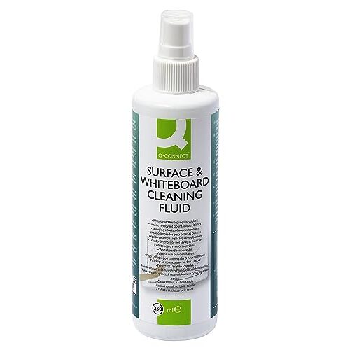 Espray para limpiar tableros de pizarras blancas, bote 250 ml - Q-Connect Espray para limpiar tableros de pizarras blancas, bote 250 ml - Q-Connect