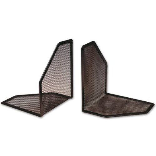 Juego sujetalibros de rejilla metálica negros, 170×140×135 mm Juego sujetalibros de rejilla metálica negros, 170×140×135 mm