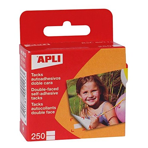 Apli 113 - Caja 250 almohadillas "tack" autoadhesivas de doble cara para fijar fotos Apli 113 - Caja 250 almohadillas "tack" autoadhesivas de doble cara para fijar fotos