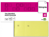 Talonario de caja grande (14.5x6 cm) color amarillo