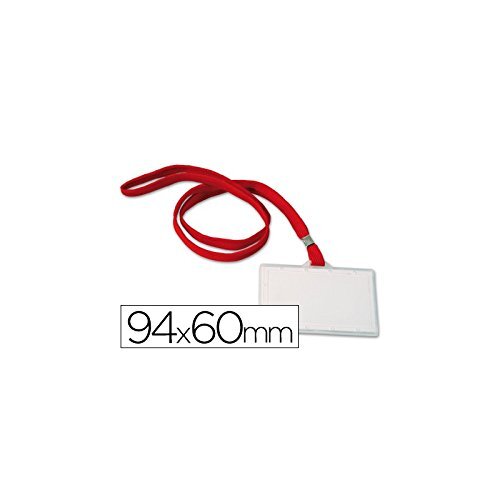 Pack 50 tarjetas para identificar personal y visitas, en plástico rígido, cordón plano, 94×60 mm Pack 50 tarjetas para identificar personal y visitas, en plástico rígido, cordón plano, 94×60 mm