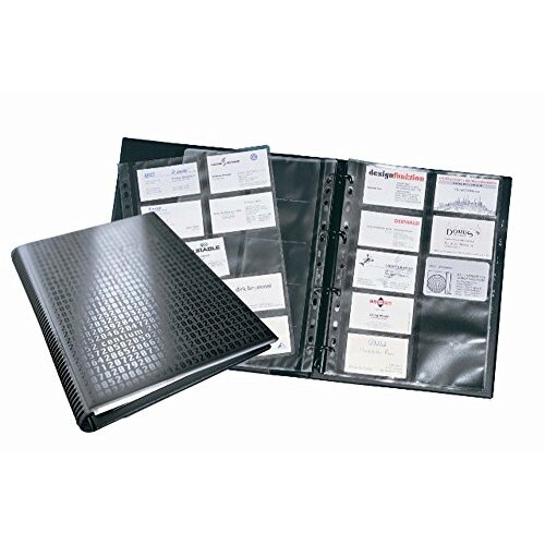 Durable Visifix Centium - Carpeta anillas para 400 tarjetas de visita, A4, negro Durable Visifix Centium - Carpeta anillas para 400 tarjetas de visita, A4, negro