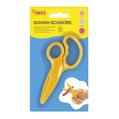Jovi - Tijera para cortar plastilina, diseño ergonómico con anillos asimétricos Jovi - Tijera para cortar plastilina, diseño ergonómico con anillos asimétricos