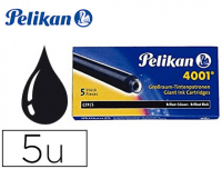 Cajita 5 cartuchos estilográfica Pelikan GTP/5 negro