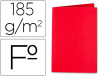 Subcarpetas folio rojas 185 g envase de 50 unid.