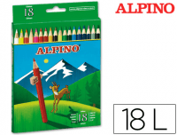 Caja 18 Lápices de colores Alpino
