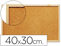 Tablero corcho con marco de madera de 30x40 cm