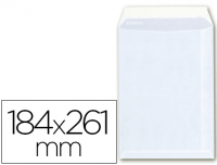 Bolsas 184x261 blancas 90g, caja 250