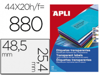 Etiquetas Apli de poliéster transparentes 48x25 mm (Apli 01223)