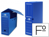 Caja de archivo definitivo de plástico 26x36x10 cm azul