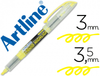 Rotulador fluorescente de tinta líquida y punta biselada ArtLine amarillo
