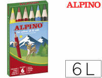 Lapices cortos Alpino 651 de 6 colores