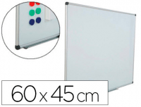Pizarra magnética Rocada con marco aluminio y esquinas PVC 60x45 cm