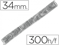 25 Espirales metálicas negras paso 64 5:1 34 mm