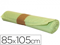 Rollo 15 bolsas de basura amarillas 85x105 cm