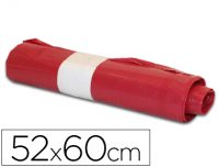 Rollo 20 bolsas basura rojas de 52x60 cm
