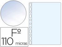 Fundas multitaladro folio de PVC Cristal 110 µ