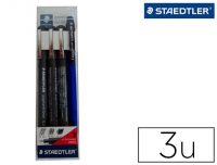 Lote estilografos Staedtler 0.2, 0.4 y 0.8 mm + portaminas