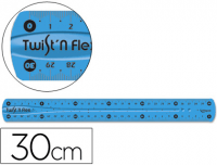 Regla de plástico flexible de colores Maped 30 cm