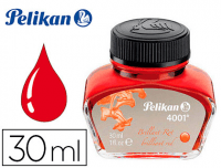 Tintero Pelikan® 4001 30 ml, tinta para estilográfica rojo brillante