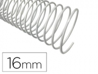 Espirales blancas 64 5:1 16mm 1,2mm caja de 100 unidades