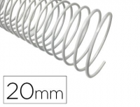 Espirales blancas 64 5:1 20mm 1,2mm caja de 100 unidades