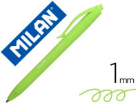 Boligrafo Milan p1 retractil 1 mm touch verde claro