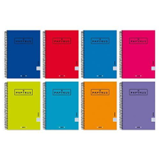 Papyrus Unipapel - Pack 5 cuadernos espiral con cubierta dura, folio, cierre coil-lock