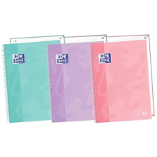 Pack 3 cuadernos Oxford colores pastel, A4, 80 h., cuadrícula 5 mm