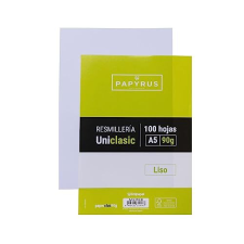 Paquete 100 hojas A5 lisas 90 g - Papyrus Resmillería Uniclasic