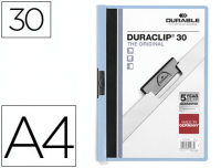 Dosier Durable Duraclip A4 para 30 hojas - azul claro