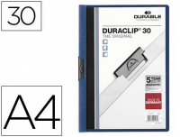 Dosier Durable Duraclip A4 para 30 hojas - azul oscuro